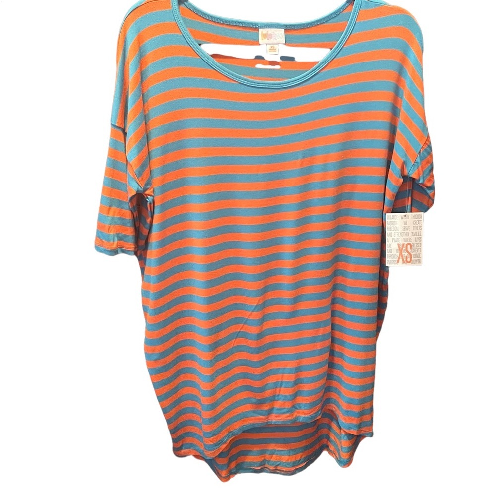 LuLaRoe Irma tunic T-shirt, stripes‎ size XS